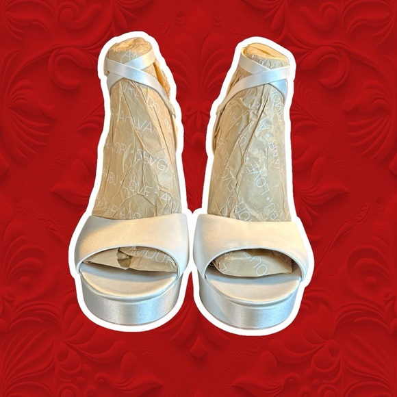 NWT Pnina Tornai for Naturalizer Bridal Shop ‘Ai Dress Sandal’ in “White Satin” - Picture 6 of 16